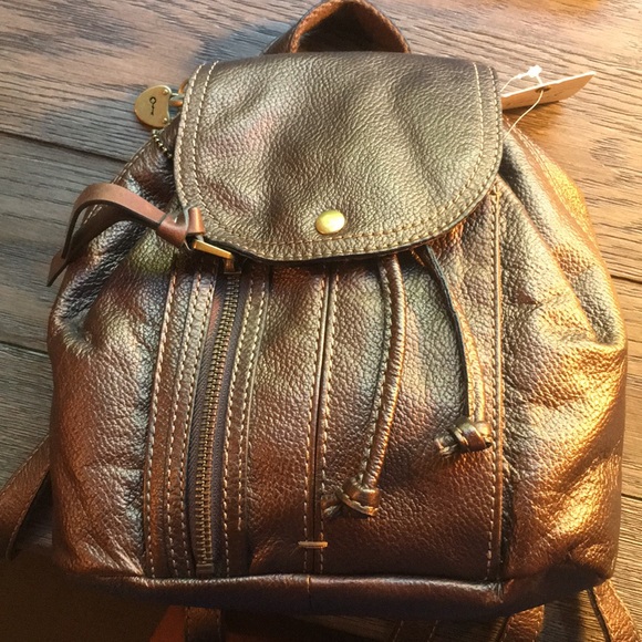 Fossil Handbags - Brand new fossil Morgan bronze back pack